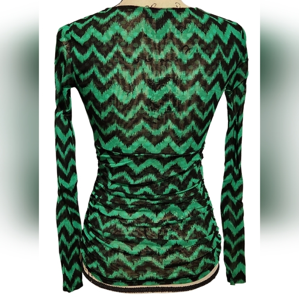 INC Long Sleeve V-neck Wrap Blouse - Picture 3 of 4